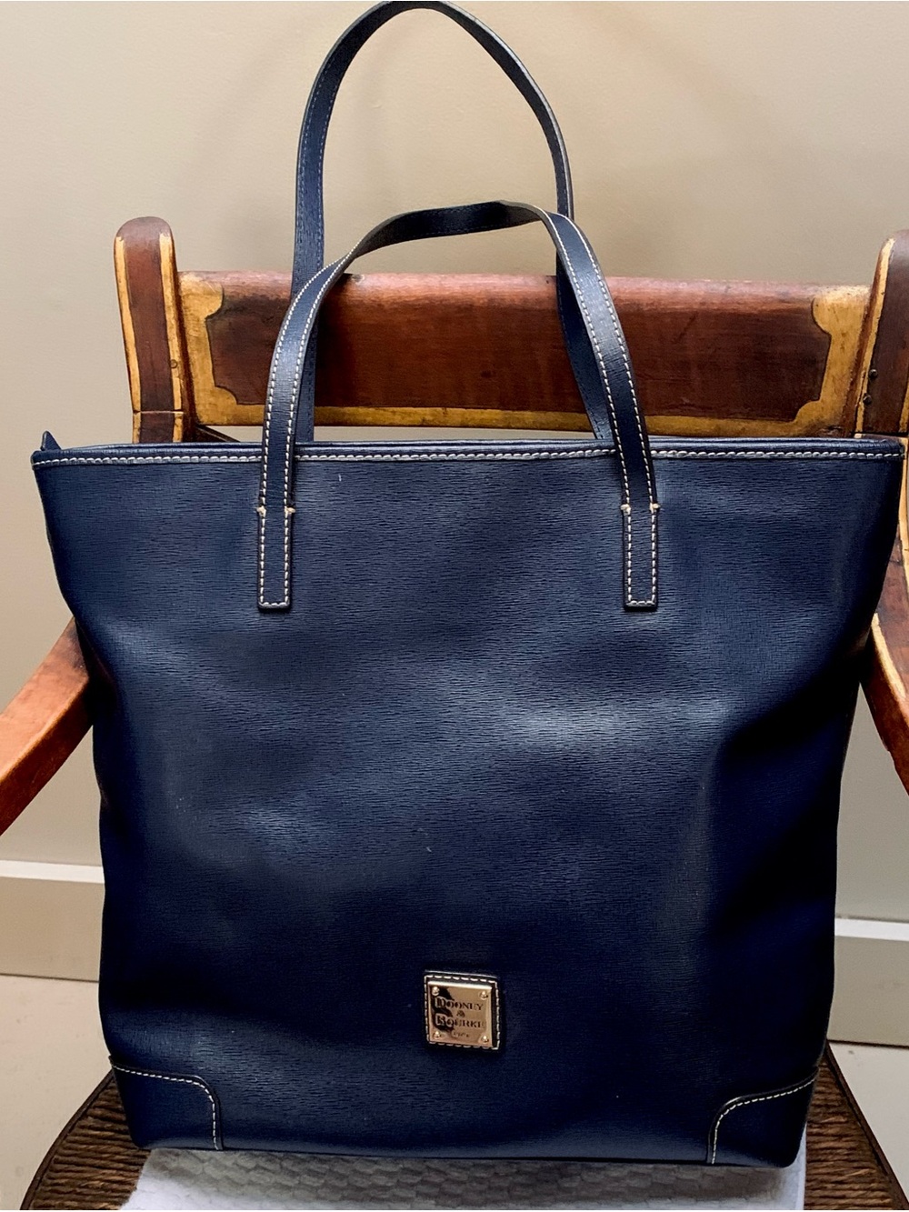 Dooney & Bourke Navy blue Leather Tote Bag